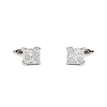 Classic Princess Diamond Stud Earrings