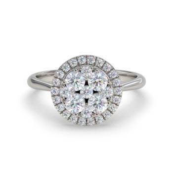 0.50ct Elegant Round Diamond Cluster Ring