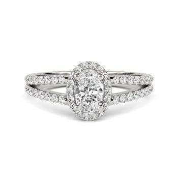 0.69ct VS/F-G Round Natural Diamond Cluster Earrings