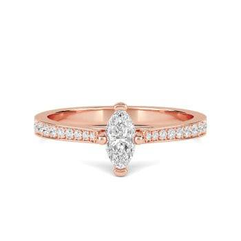 0.40ct SI2/F Round Natural Diamond Solitaire Ring