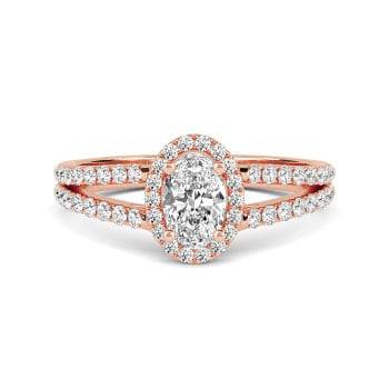 0.69ct VS/F-G Round Natural Diamond Cluster Earrings