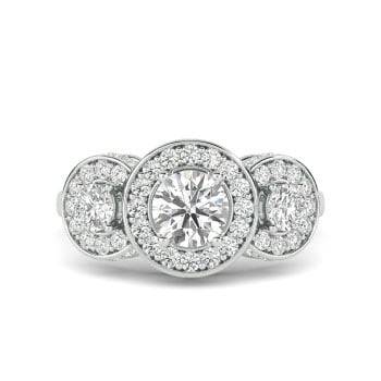 0.80ct SI/F-G Contemporary Round Natural Diamond Designer Earrings
