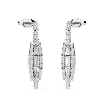 1.30ct SI2/G Round Natural Diamond Shoulder Set Engagement Ring