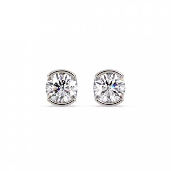 Modern Round Diamond Designer Earrings