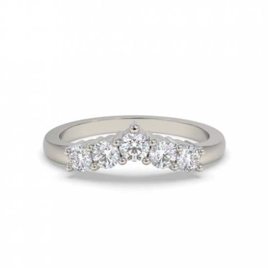 0.45ct Round 5 Stone Diamond Ring